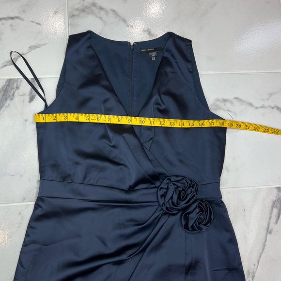 Maggy London silk  Navy blue dress - Picture 12 of 13